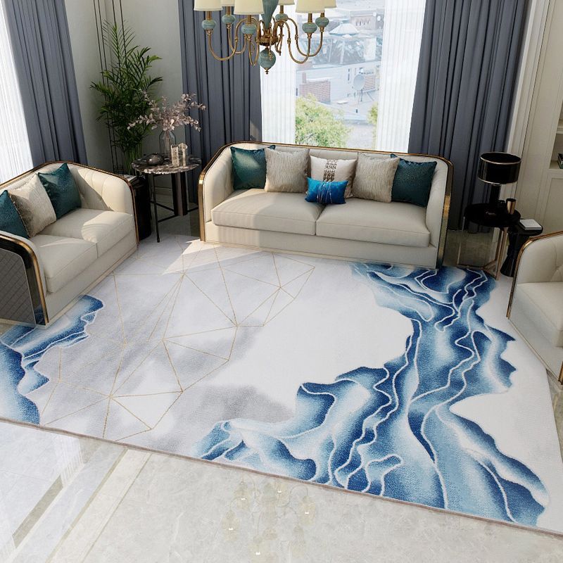 Light Gray Gorgeous Carpet Polyester Modern Carpet Stain Resistant Carpet for Home Decor