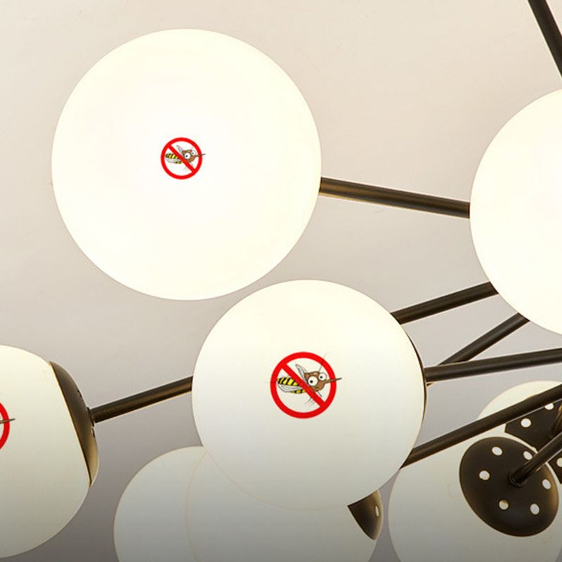 Multi-Lights Single-Tier Nordic Simple Style Metal LED Pendant Chandelier Light