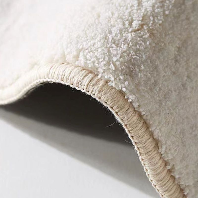 Contemporary Grey Rug Polyester Color Lump Rug Washable Rug for Home Decor