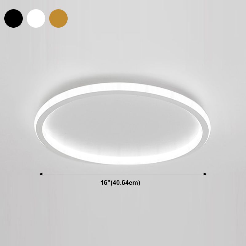 Modern Flush Mounted Ceiling Lights Ring LED Ceiling Mount Lighting with Silicone Shade