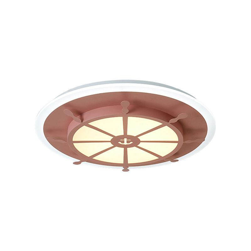 Kompass Badezimmer Schlafzimmer Flush Decke Licht Metall-nautische Deckenlampe mit Ankerkasten