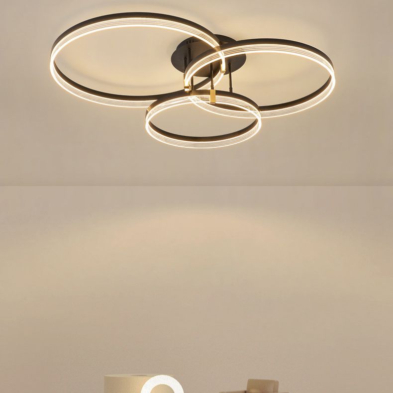 Modern Ceiling Lamp Circle LED Flush Mount Light Fixture for Bedroom