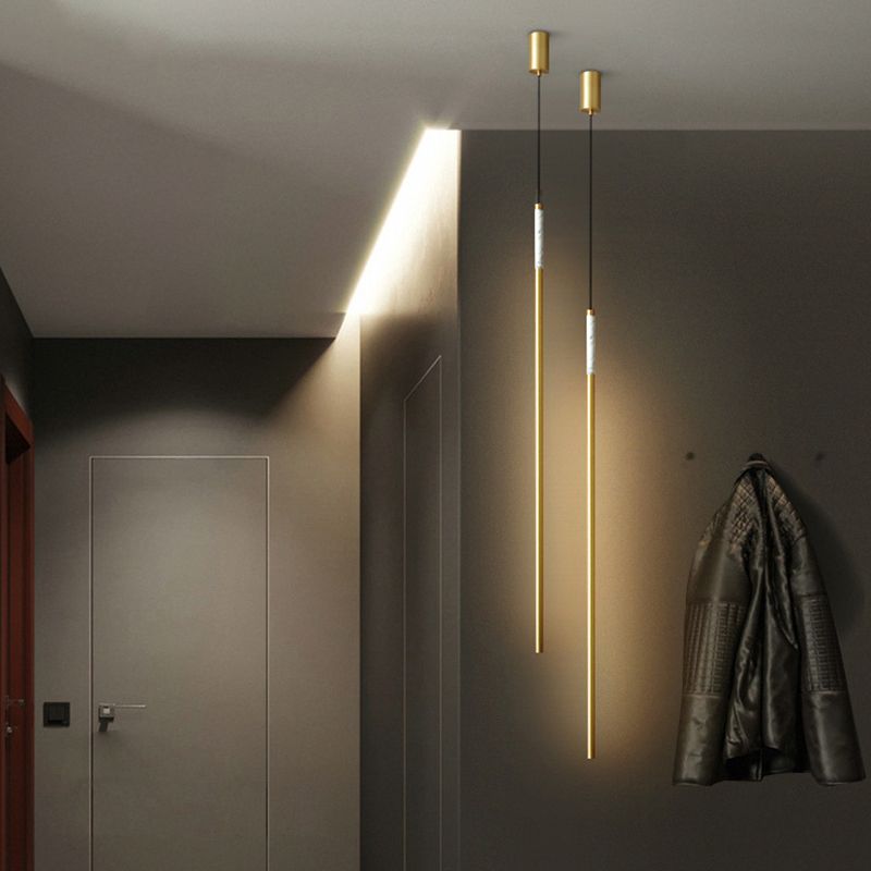 Pendre de style simple moderne Cuivre 1 éclairage léger pour le chevet ou salon