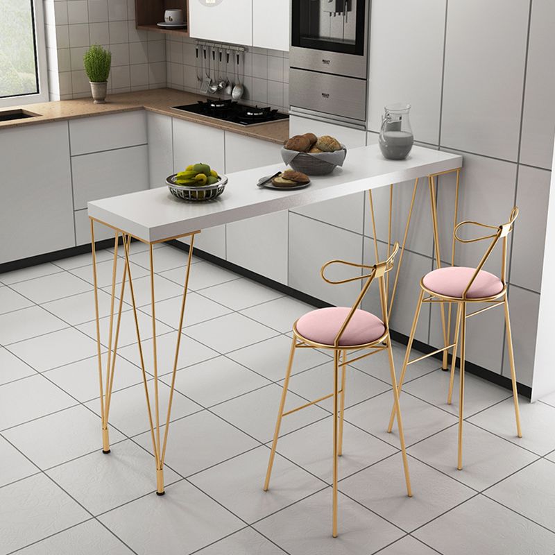 Solid Wood Bar Table Set Glam Rectangle 1/3/5 Pieces Pub Table Set