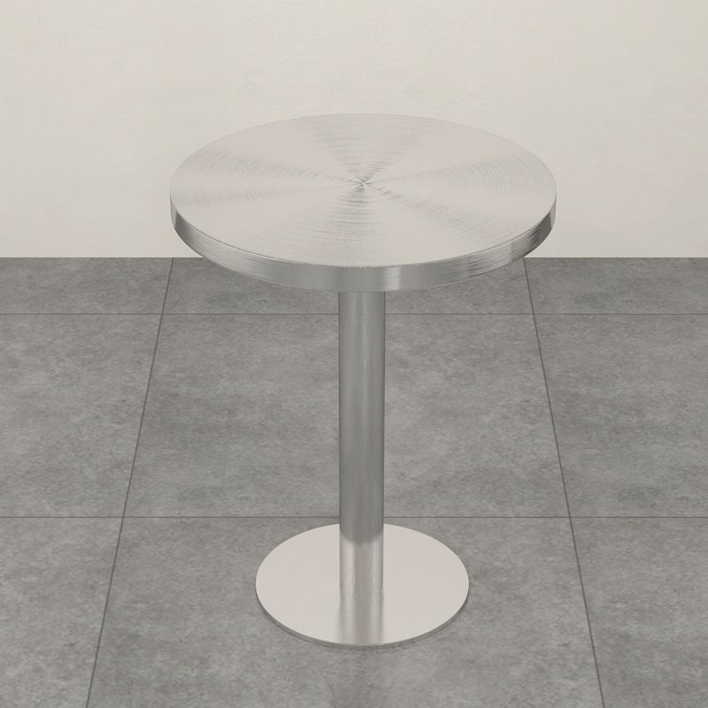 Industrial Stainless Steel Dining Table Metal Base Table for Dinning Room