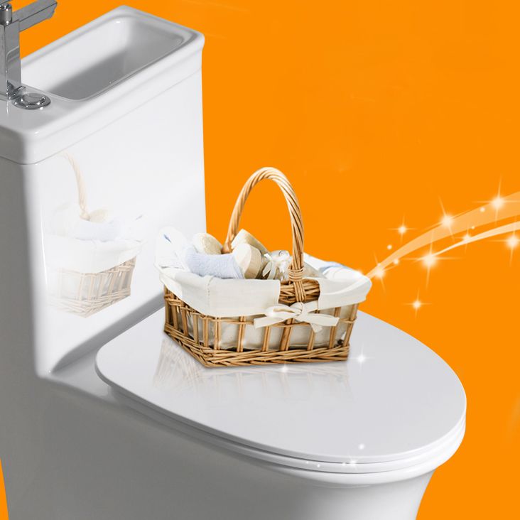 Contemporary Flush Toilet Floor Mount One-Piece Toilet Porcelain Urine Toilet