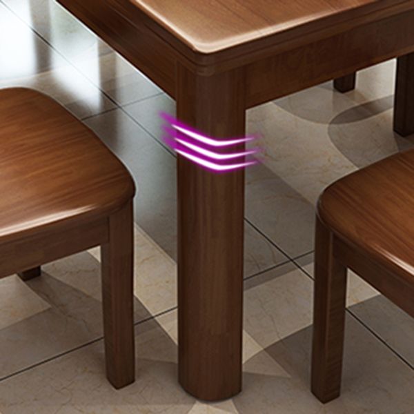 Solid Wood Table Rectangular Dinner Table with 4 Legs for Home