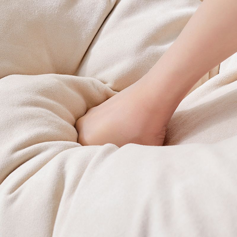 Modern Style Rocking Chair Faux Leather Upholstered Chair with Button-Tufted