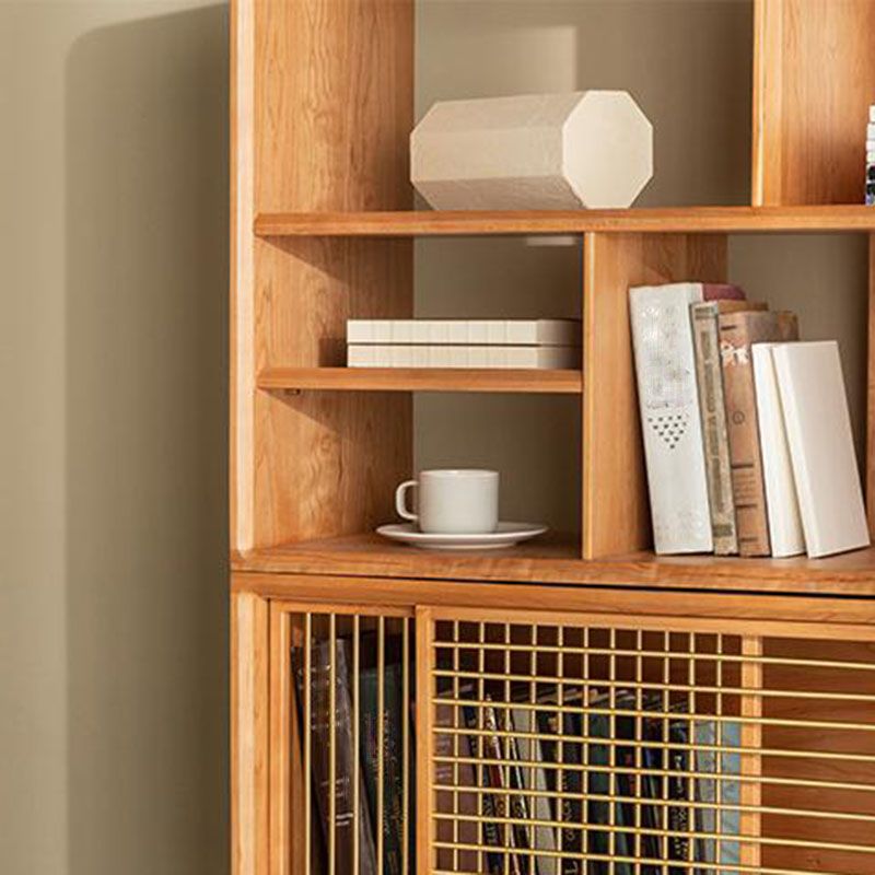 Contemporary Open Back Standard Bookcase Solid Wood Bookshelf with Shelves