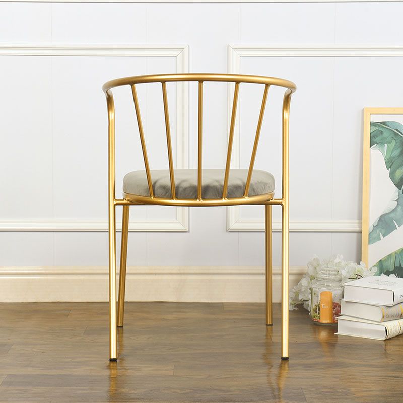 Scandinavian Windsor Back Armless Chairs Upholstered Side Chair