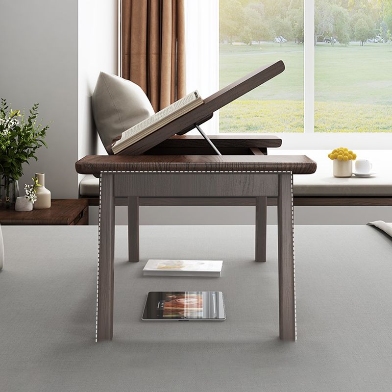 Modern Rectangular Writing Desk Solid Wood Folding Office Desk for Home