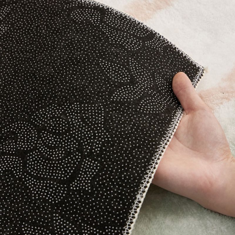 Nordic Area Rug Sparkle Silver Simple Rug Polyester Non-Slip Area Rug for Living Room