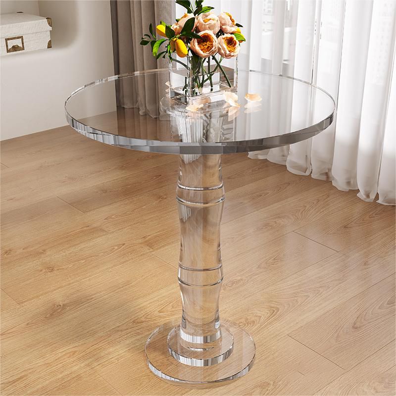Modern Round Shape Courtyard Table Plastic Waterproof Outdoor Table
