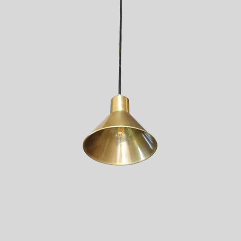 Geometrisch gevormd plafondlicht Postmodern metallic 1 hoofd Goudhangend hanglampje