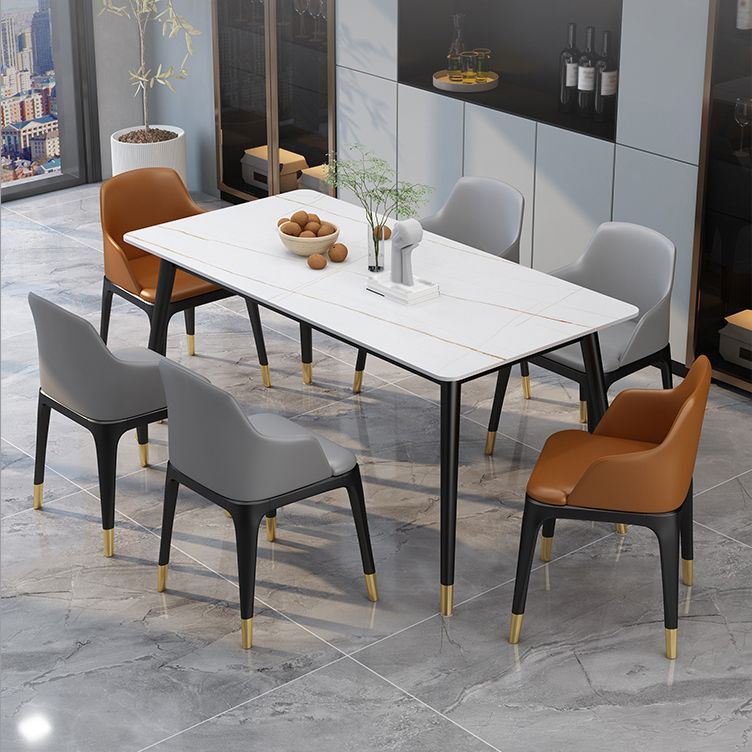 Nordic 1/4/5/7 Pieces Dining Set Rectangle Stone Dining Table for Dining Room