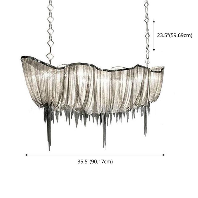 Large Metal Chandelier Postmodern Chandelier Pendant Light in Gold for Hotel Lobby