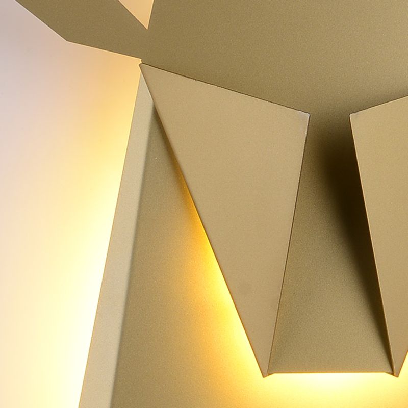 1-Light Geometric Wall Lighting Ideas Modern Style Metal Wall Mount Light Fixture