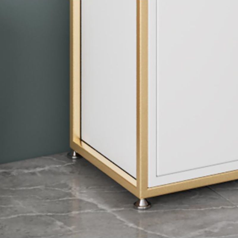 11.8" W Modern Metal Bookcase with Rectangular Shelves Etagere Bookshelf