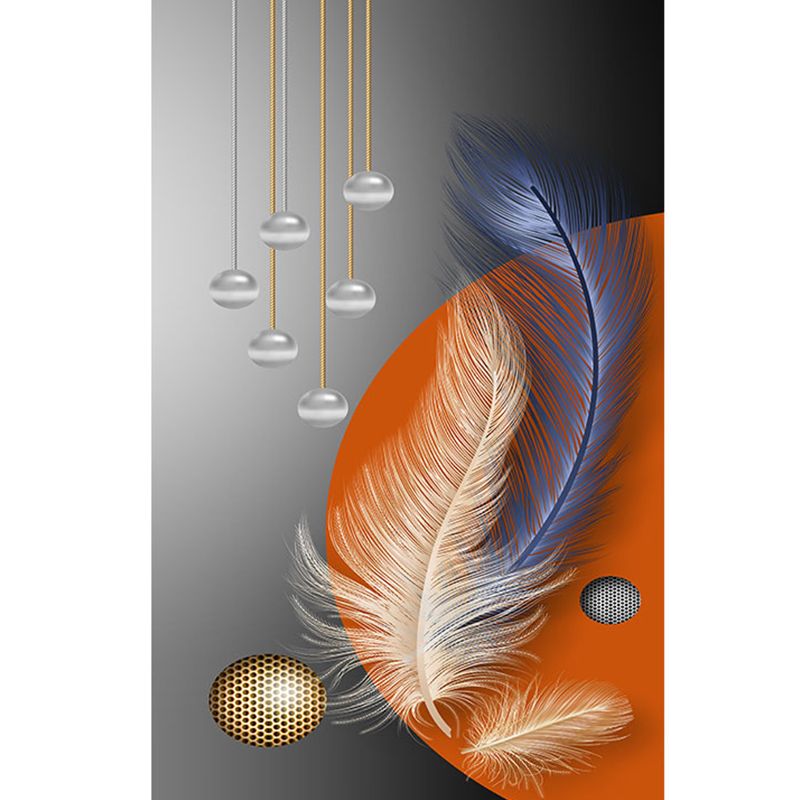 Grey Modern Carpet Plant Pattern Polyester Area Rug Stain Resistant Rug for Home Decor