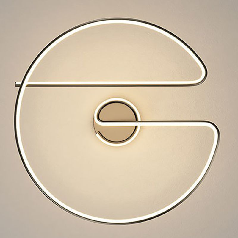 Linear Metal Ceiling Light Nordic LED Flush Mount Light for Living Room