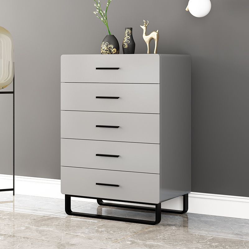 Contemporary Bedroom Chest 16" Wide Storage Chest in Gray with Drawers