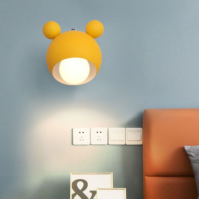 Metal Wall Lights Modern Macaron Style 1 Light Wall Sconce for Living Room