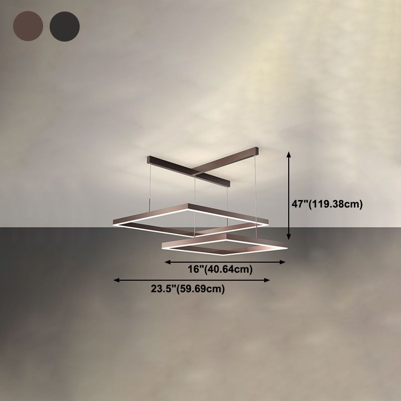 Luminaire LED de style moderne luminaire luminaire en aluminium Multi Tiers Suspension Light