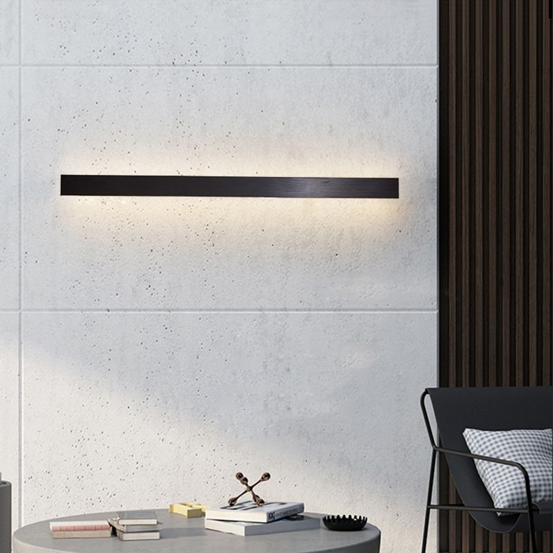 Metal Linear Shape Wall Light Modern Style 1-Light Wall Light Sconce