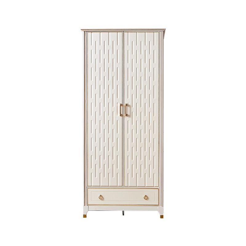 Solid Wood Wardrobe Cabinet French Country White Wardrobe Armoire