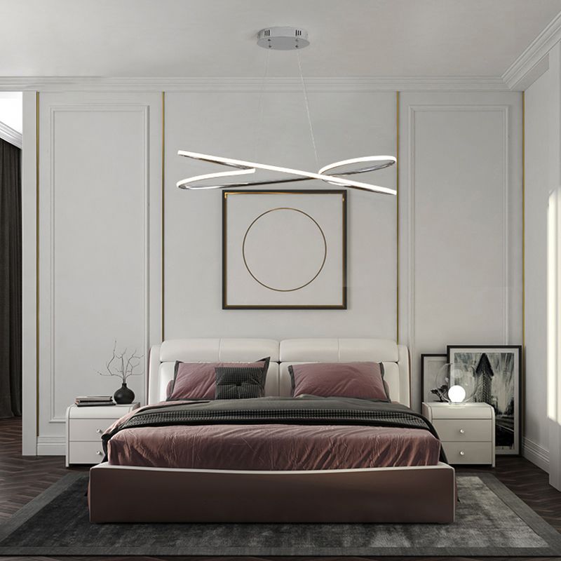 Lampada sospesa in alluminio Lampada artistica Lampella a sospensione Luce sul tavolo da pranzo