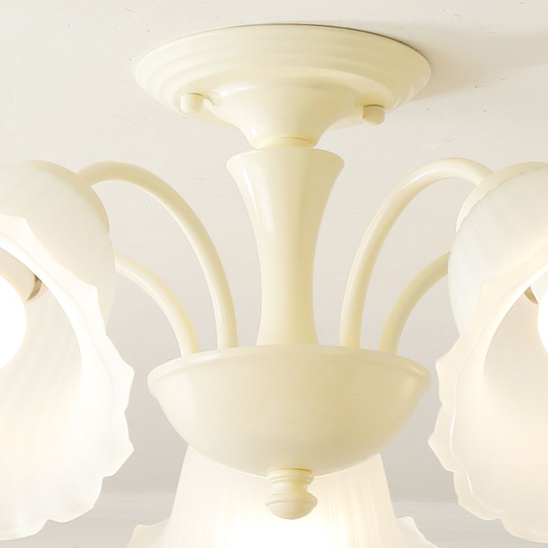 Nordic Flush Mount Light Creative Flush Mount Ceiling Light Fixture with Glass Shade