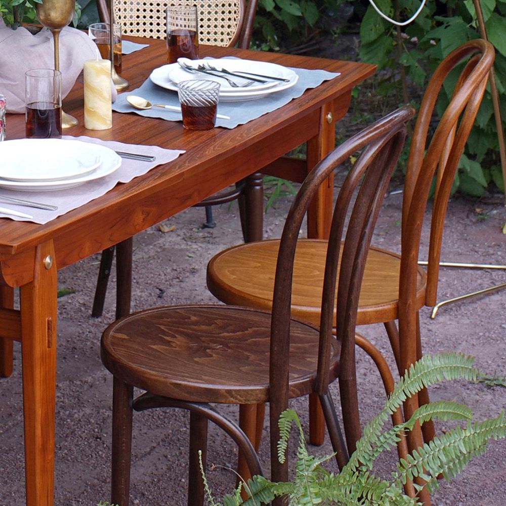Contemporary Side Chair Open Back Wood Dining Room Chair for Home