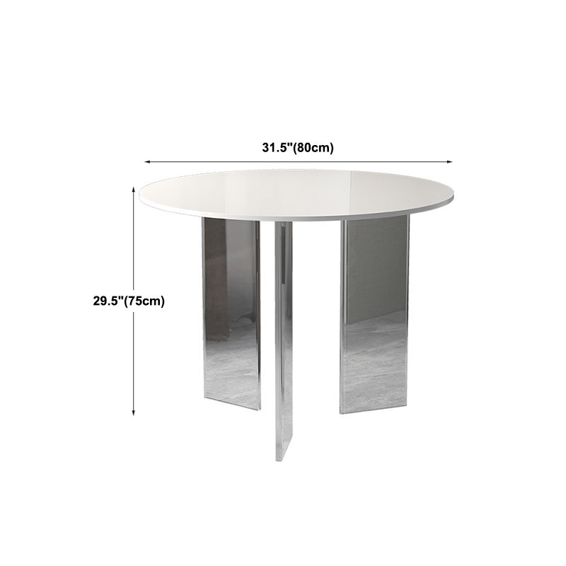 Modern 1/2/3 Pieces Dining Set Round Stone Dining Table for Dining Room Kitchen