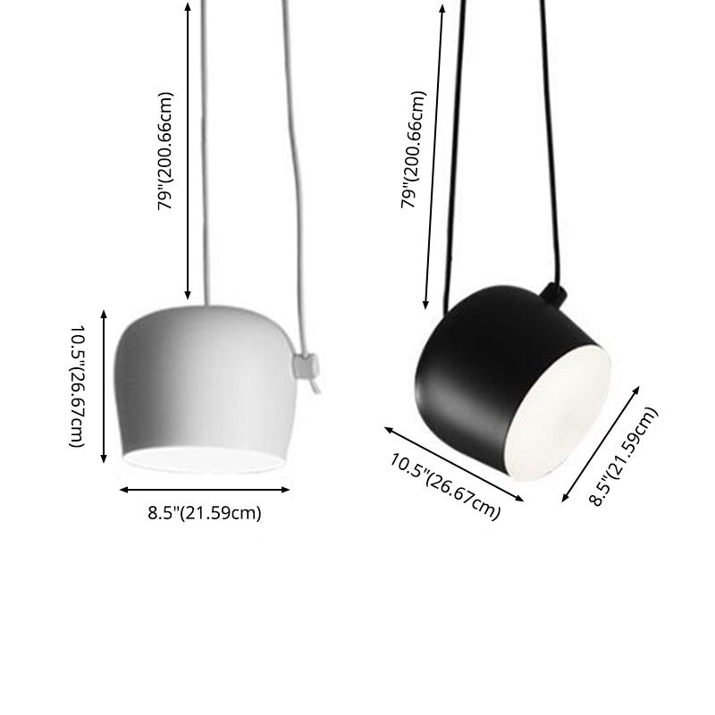 1 Light Bowl Pendant Lighting Modern Metallic Pendant Ceiling Lights for Restaurant