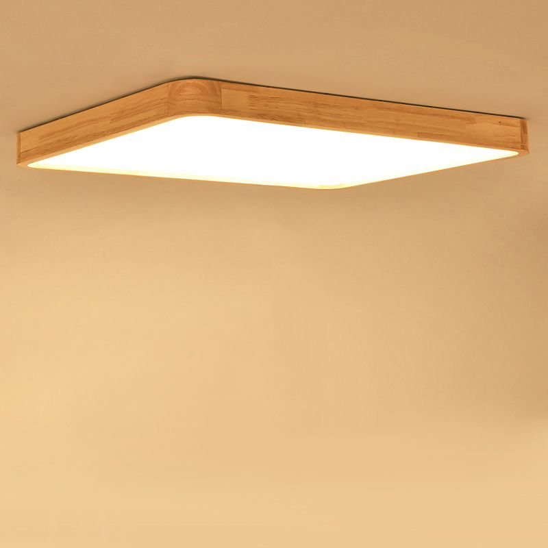 1 Light Wood Flush Mount Ceiling Light Fixtures Minimalist Bedroom Flush Mount Fixture