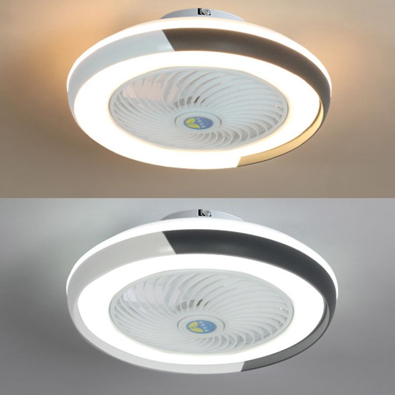 Metal Ceiling Fan Light Modern Style Ceiling Fan Lighting for Bedroom