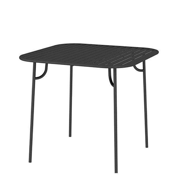 Rust - Resistant Metal Dining Table Rectangle Industrial Style Dining Table