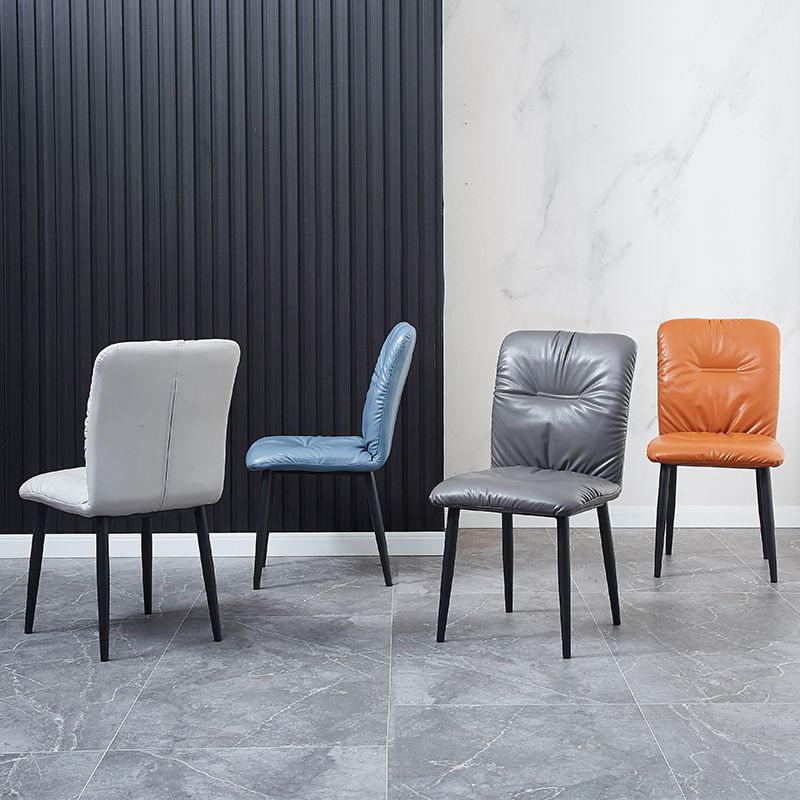 Dining Room Side Chairs Industrial Faux Leather Kitchen Chair for Home