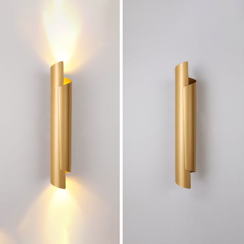 Iluminación de pared curva Minimalista Minimalista de iluminación de pared de metal para sala de estar