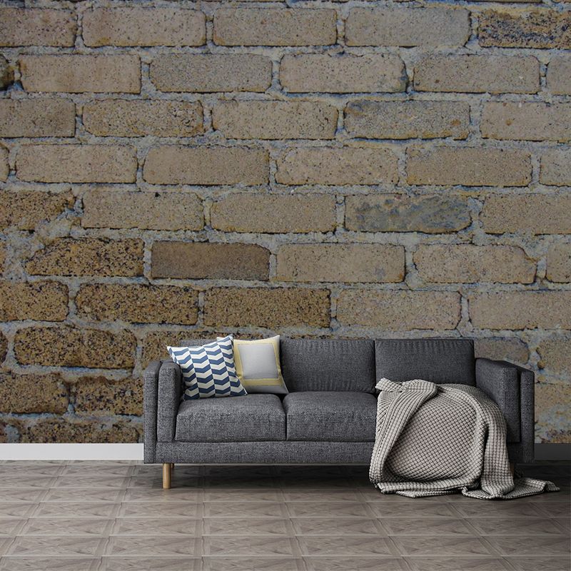 Dark Coor Brick Wall Mural Industrial Wallpaper Whole Wall Decor for Dining Room