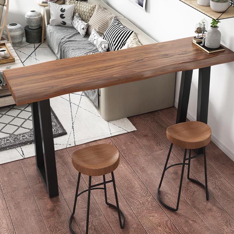 Living Room Solid Wood Counter Wine Table Sled Modern Natural Bar Height Pub Table