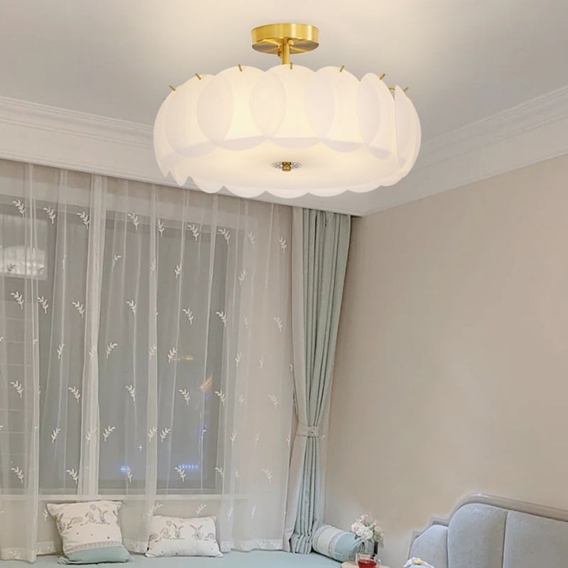 Modern Ceiling Light Glass Flush Mount Ceiling Light Fixture for Bedroom