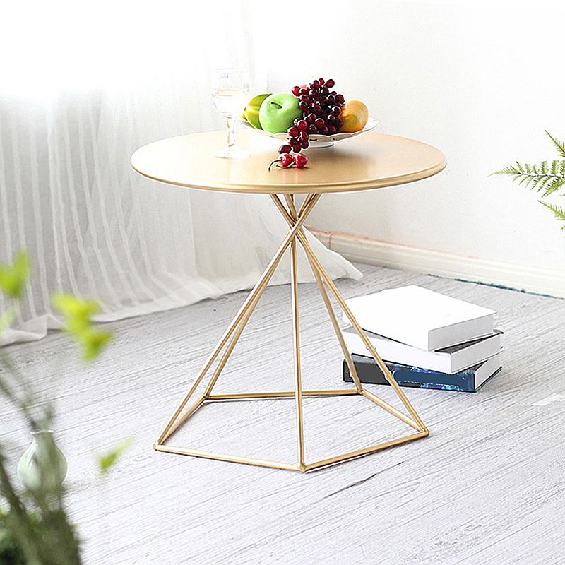 Modern Frame End Table Marble/metal Top Round Side Table for Living Room