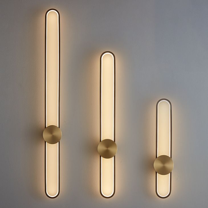 Oval Wall Lamp Aluminum Simple Design Simple Style LED Light Wall Sconce