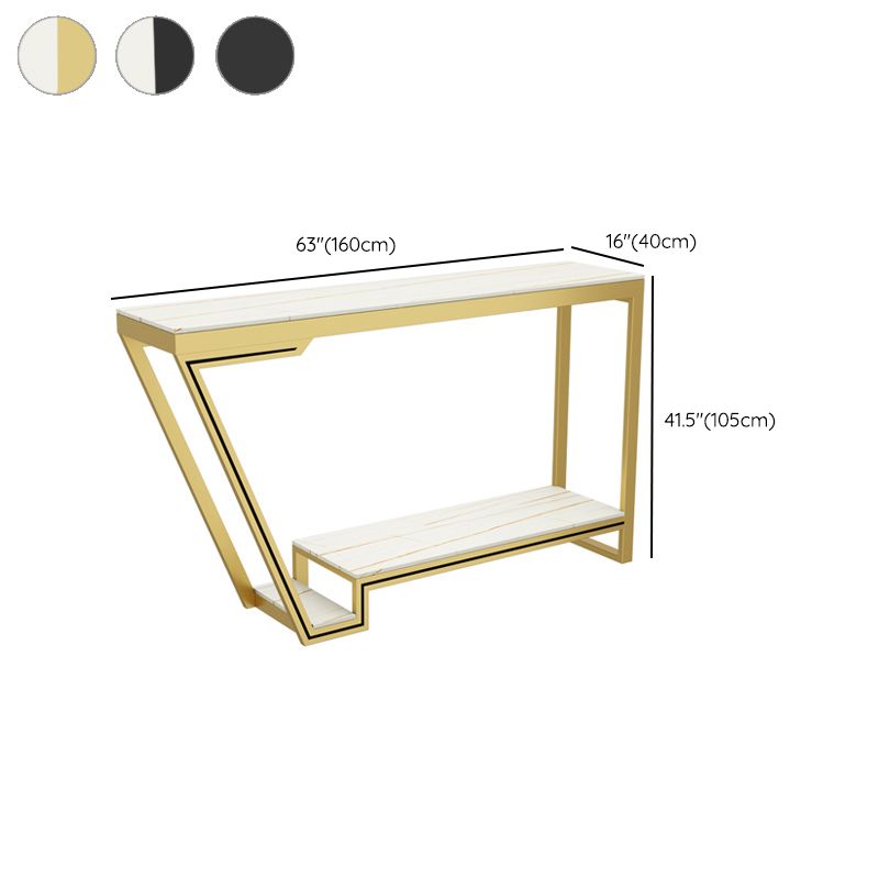 Modern Rectangle Bar Height Table Stone Bar Dining Table for Living Room