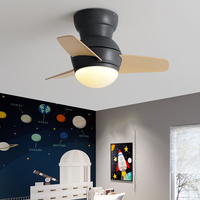 Metal Ceiling Fan Lamp Modern Style 1 Light Ceiling Fan Light for Children's Room