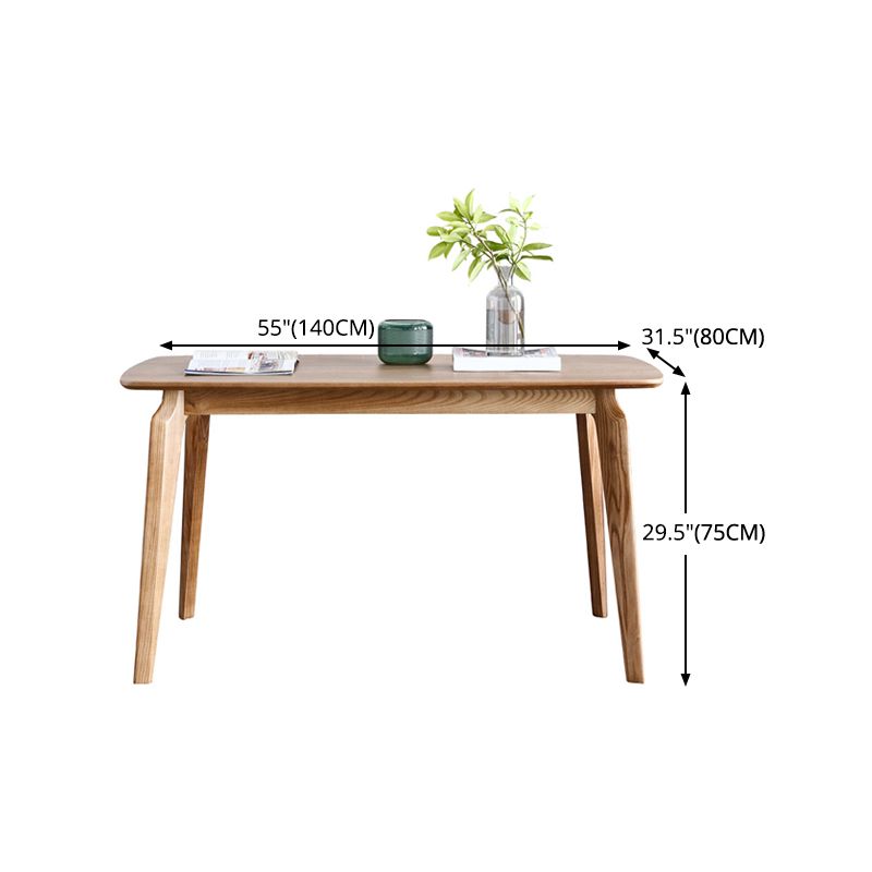 Modern Ash Wood Kitchen Table for Restaurant Rectangle Dining Table with 4 Legs