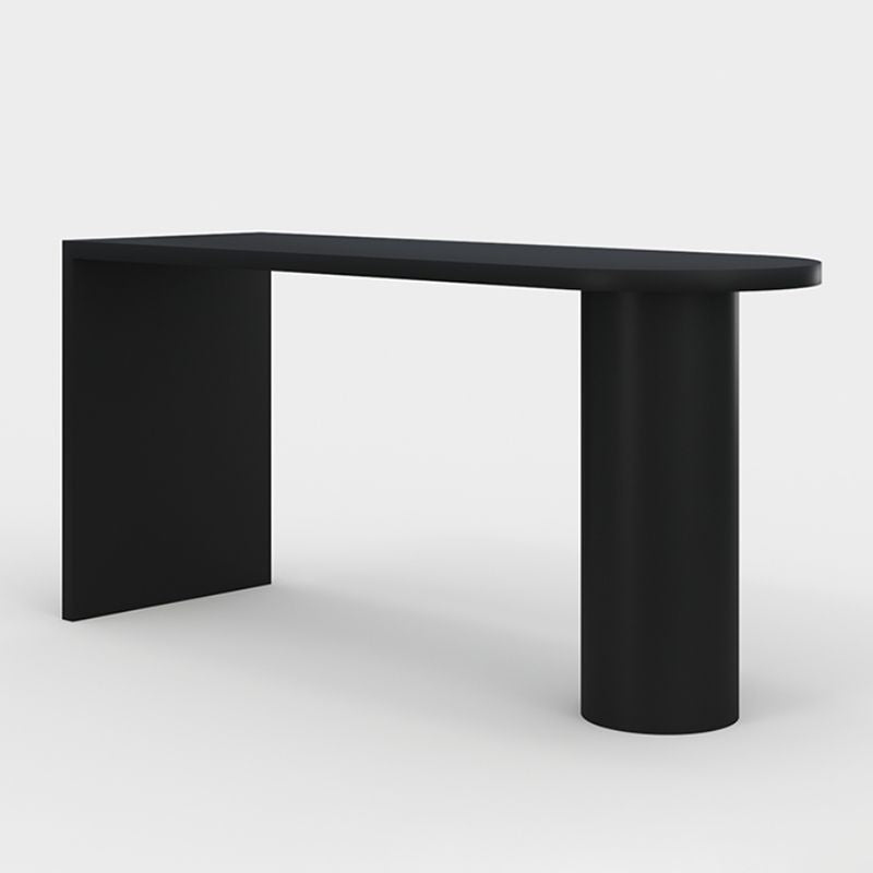 Indoor Double Pedestal Bistro Table Modern Wood Cocktail Bar Table