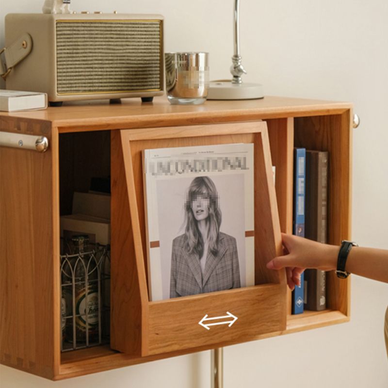 Glam Style Wood Standard Bookcase 25"L Vertical Closed Back Bookshelf