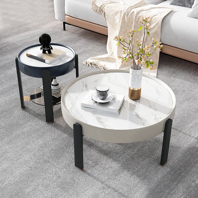 Slate Modern Coffee Table 1 Single Cocktail Table for Living Room